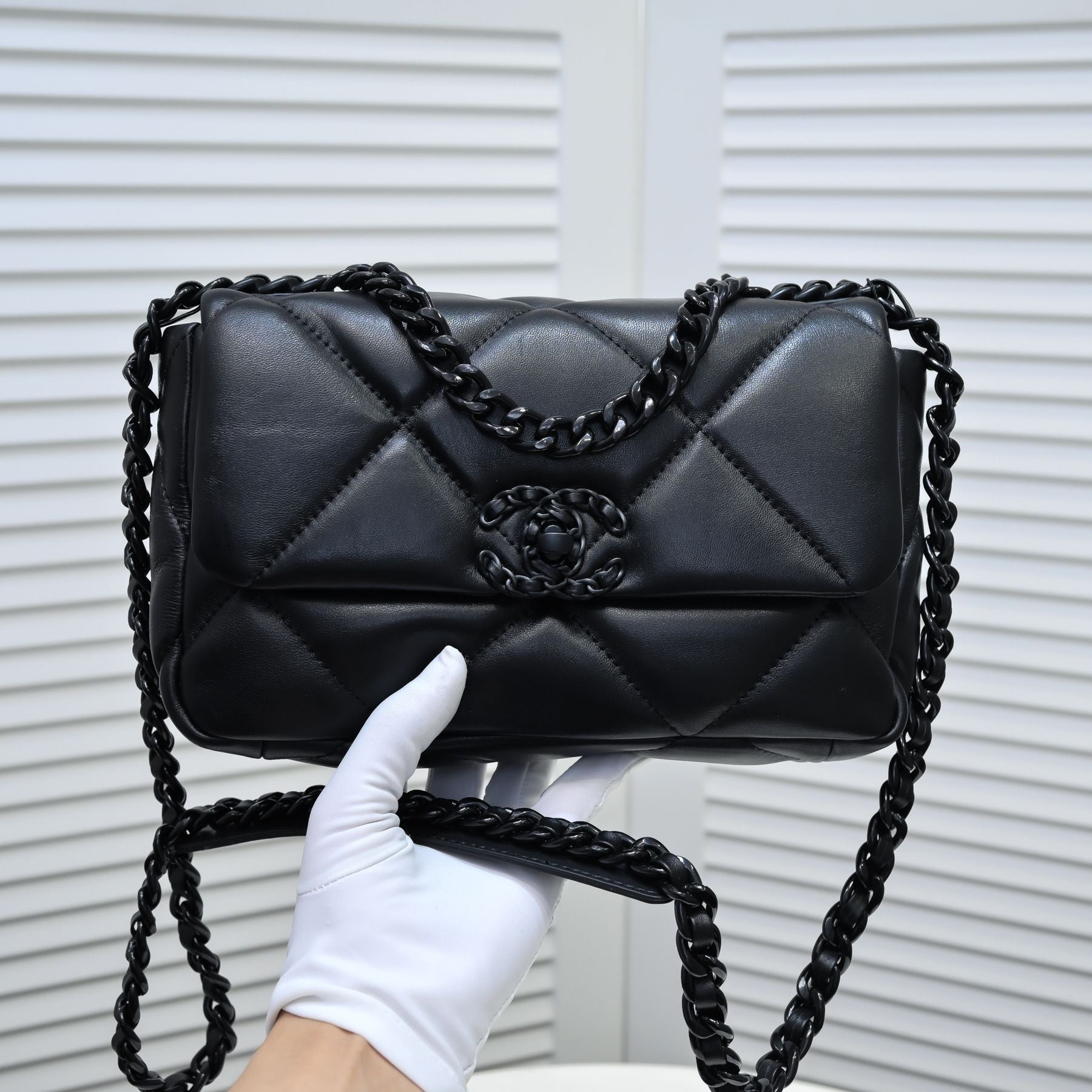 19 FLAP BAG 26CM ALL BLACK - 图片 2