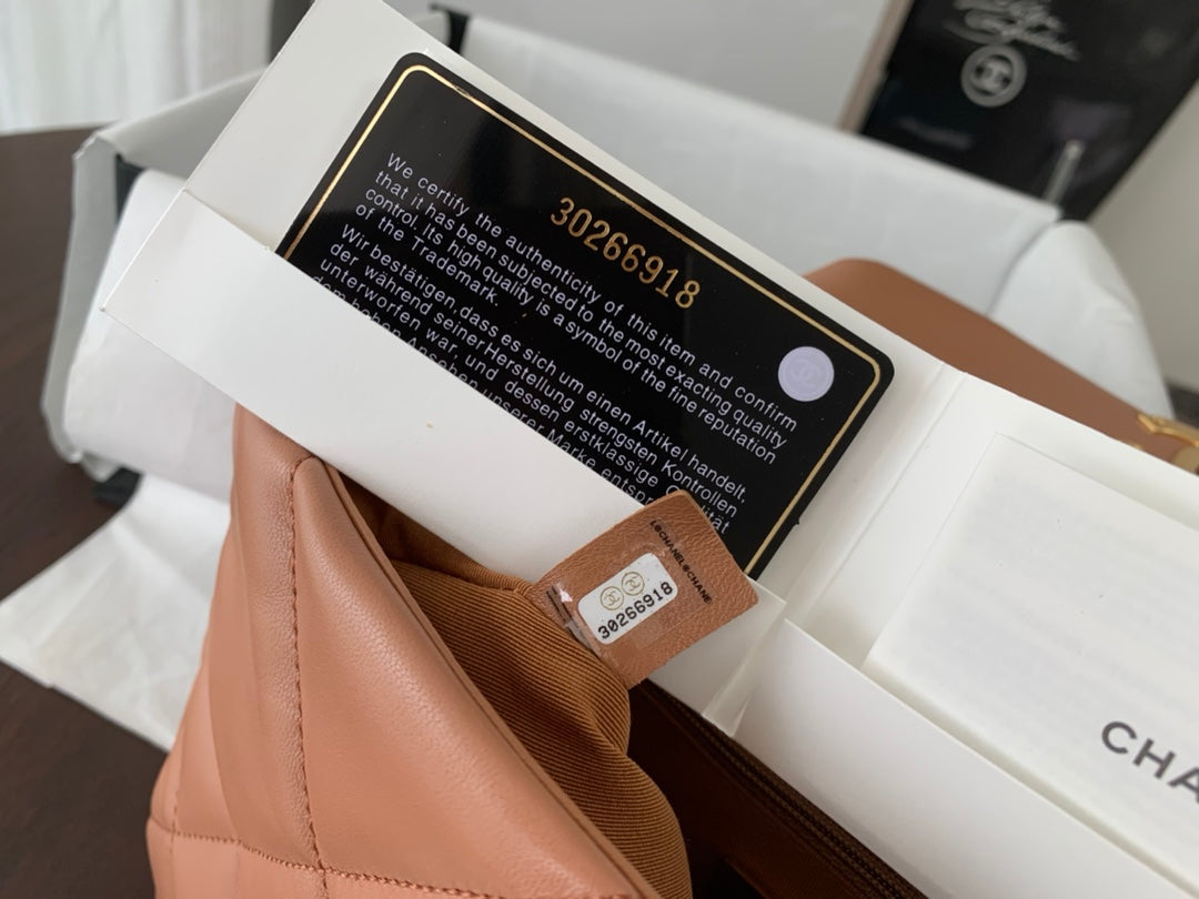 19 FLAP BAG 30 BROWN GOATSKIN - 图片 3