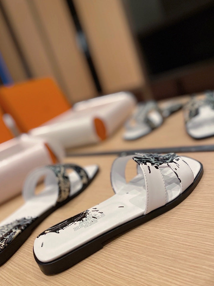 0RAN SANDALS IN WHITE MIX COLORFUL CALFSKIN - 图片 5