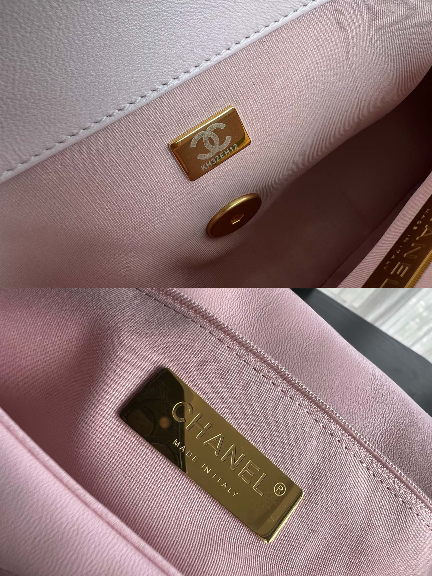 19 FLAP BAG 30 PINK GOATSKIN - 图片 4