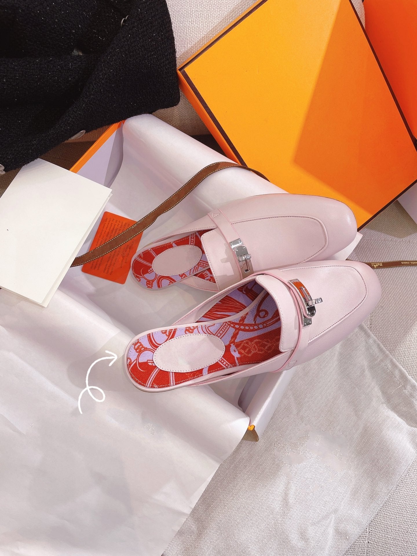 0Z Mule Pink Calfskin - 图片 3