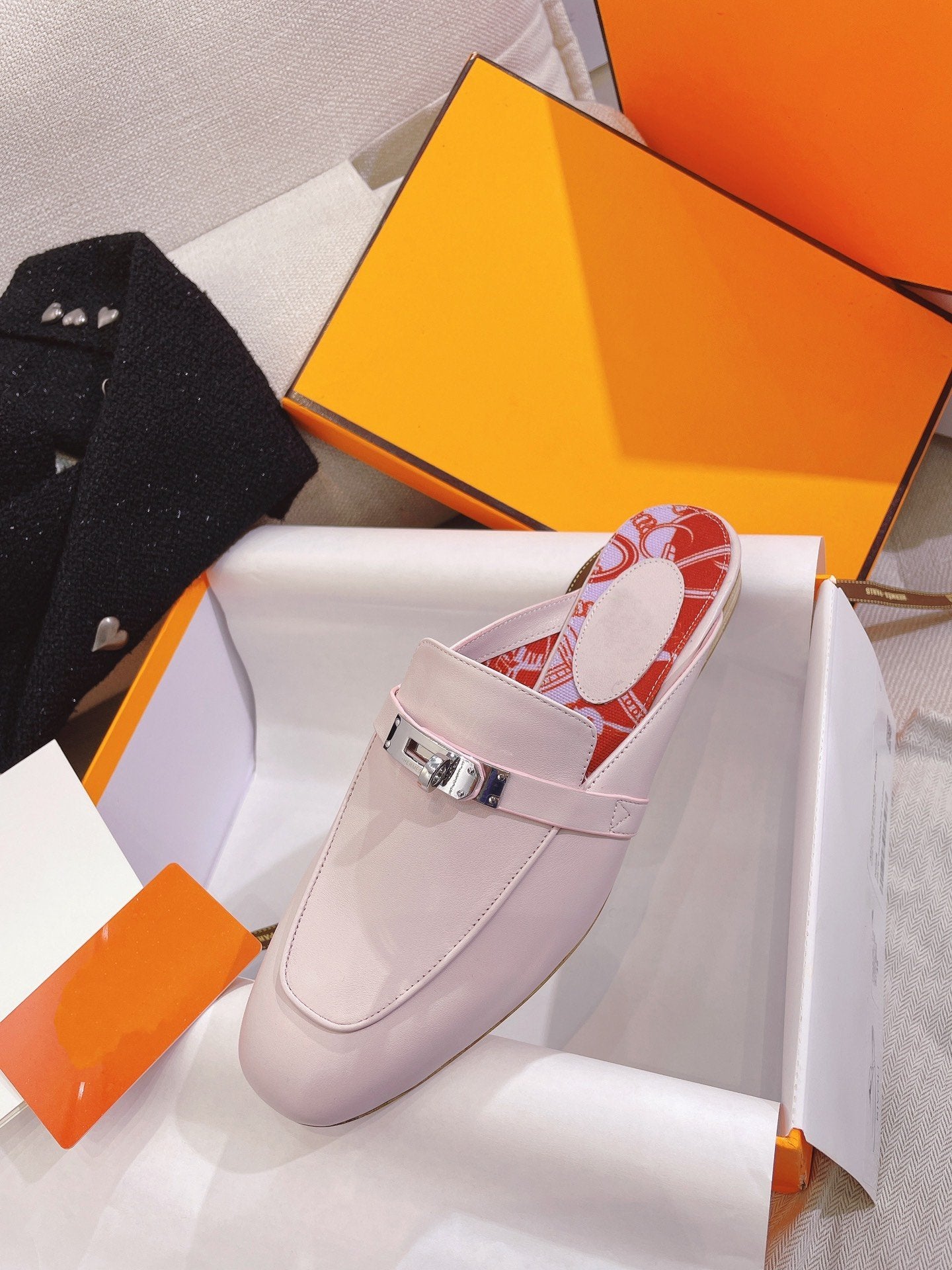 0Z Mule Pink Calfskin - 图片 5