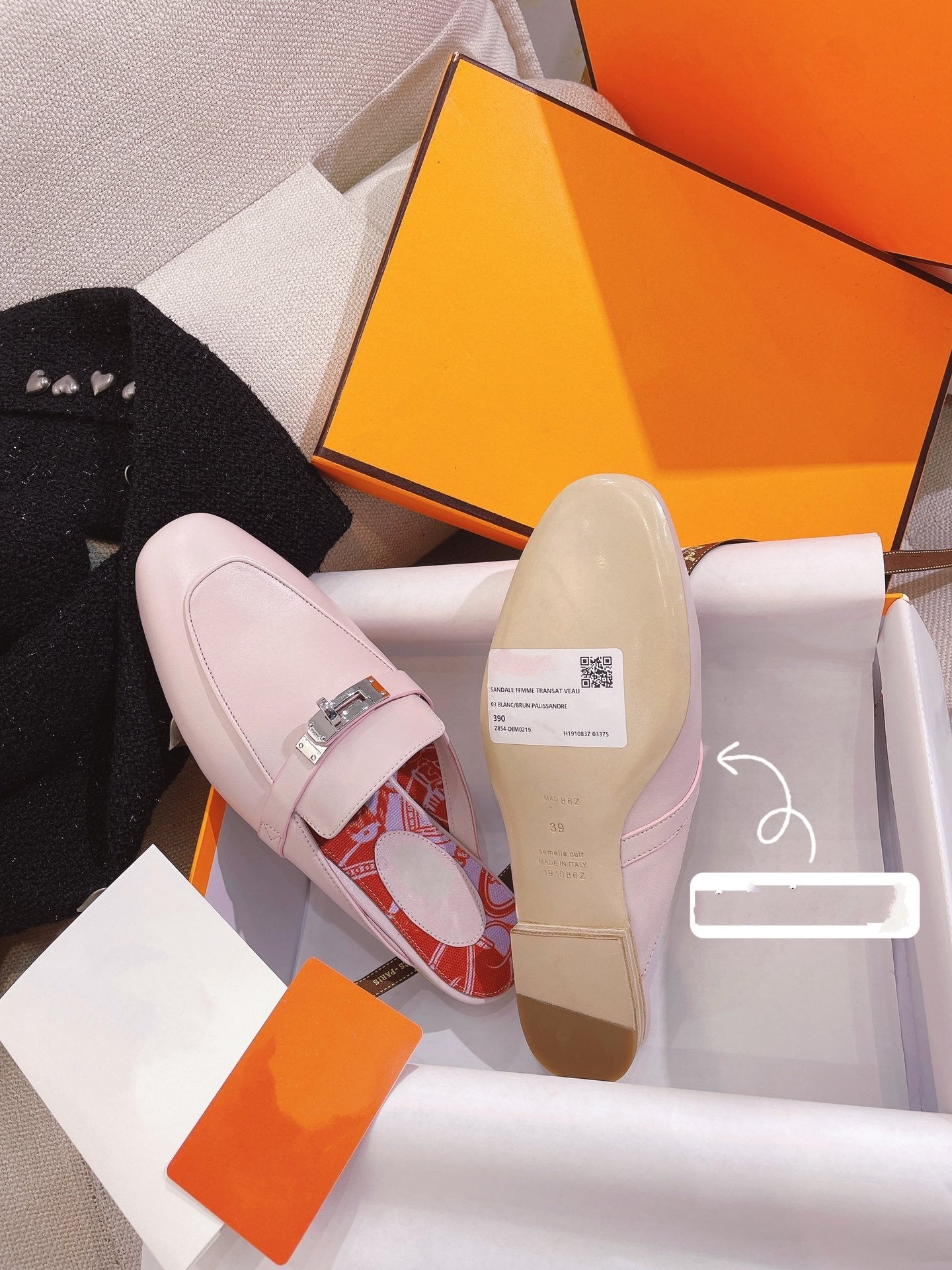 0Z Mule Pink Calfskin - 图片 7