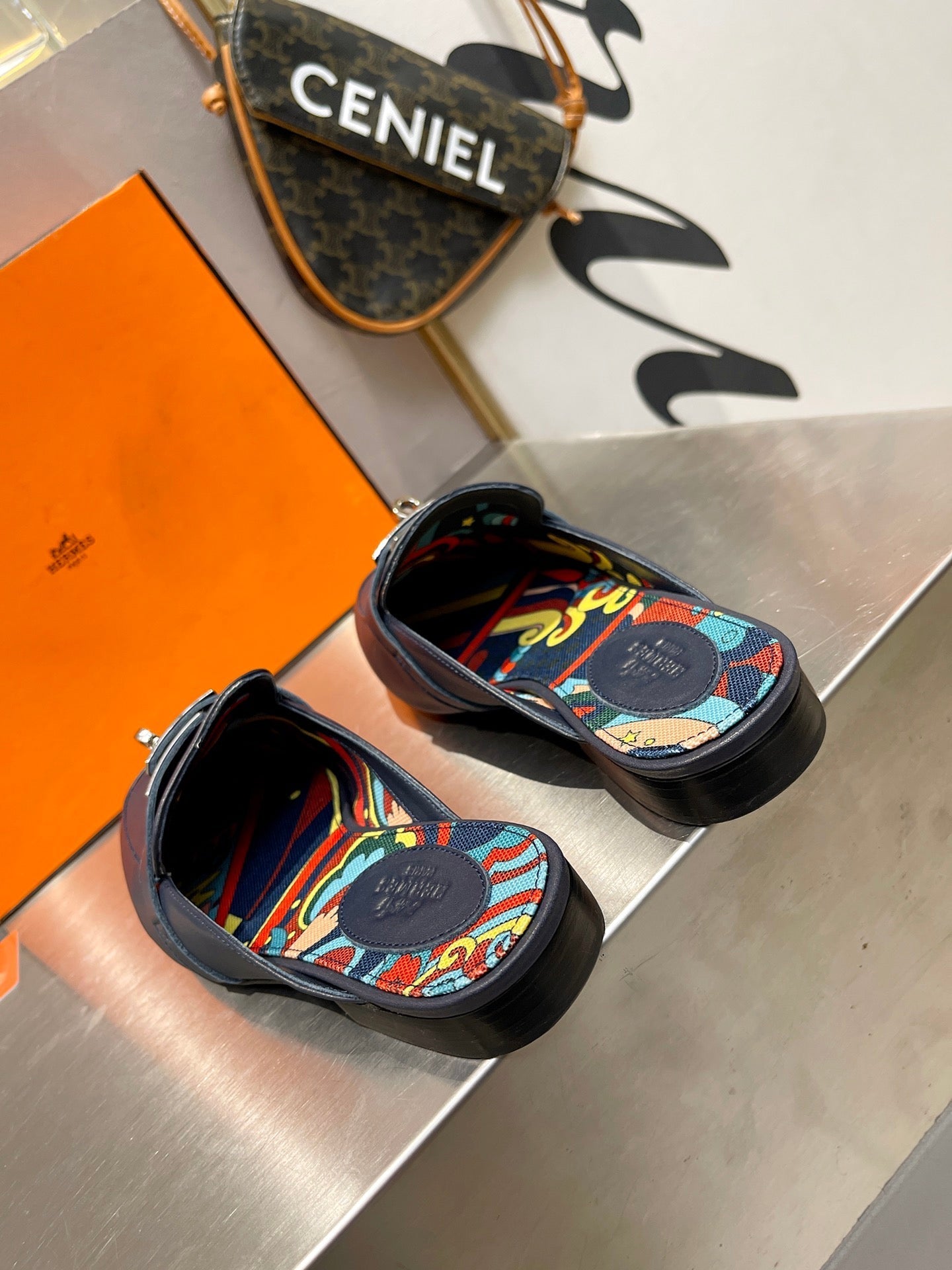 0Z MULE INDIGO CALFSKIN WITH PATTERN - 图片 8