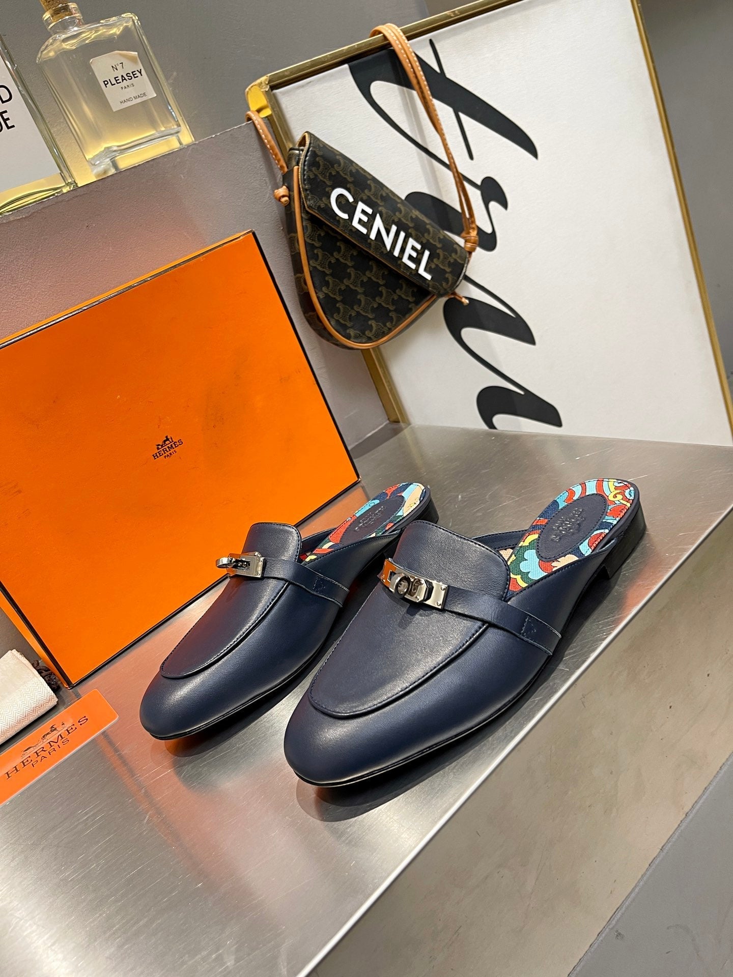 0Z MULE INDIGO CALFSKIN WITH PATTERN - 图片 3