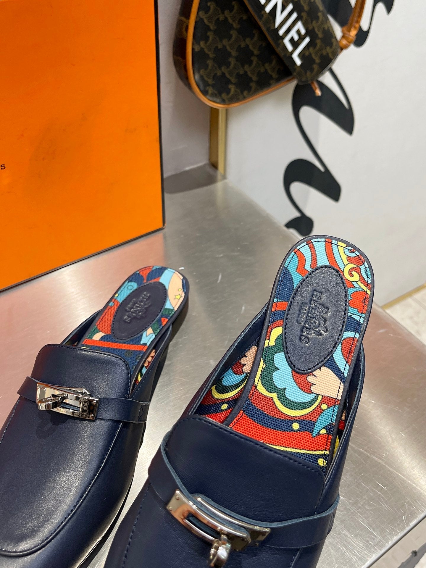0Z MULE INDIGO CALFSKIN WITH PATTERN - 图片 5