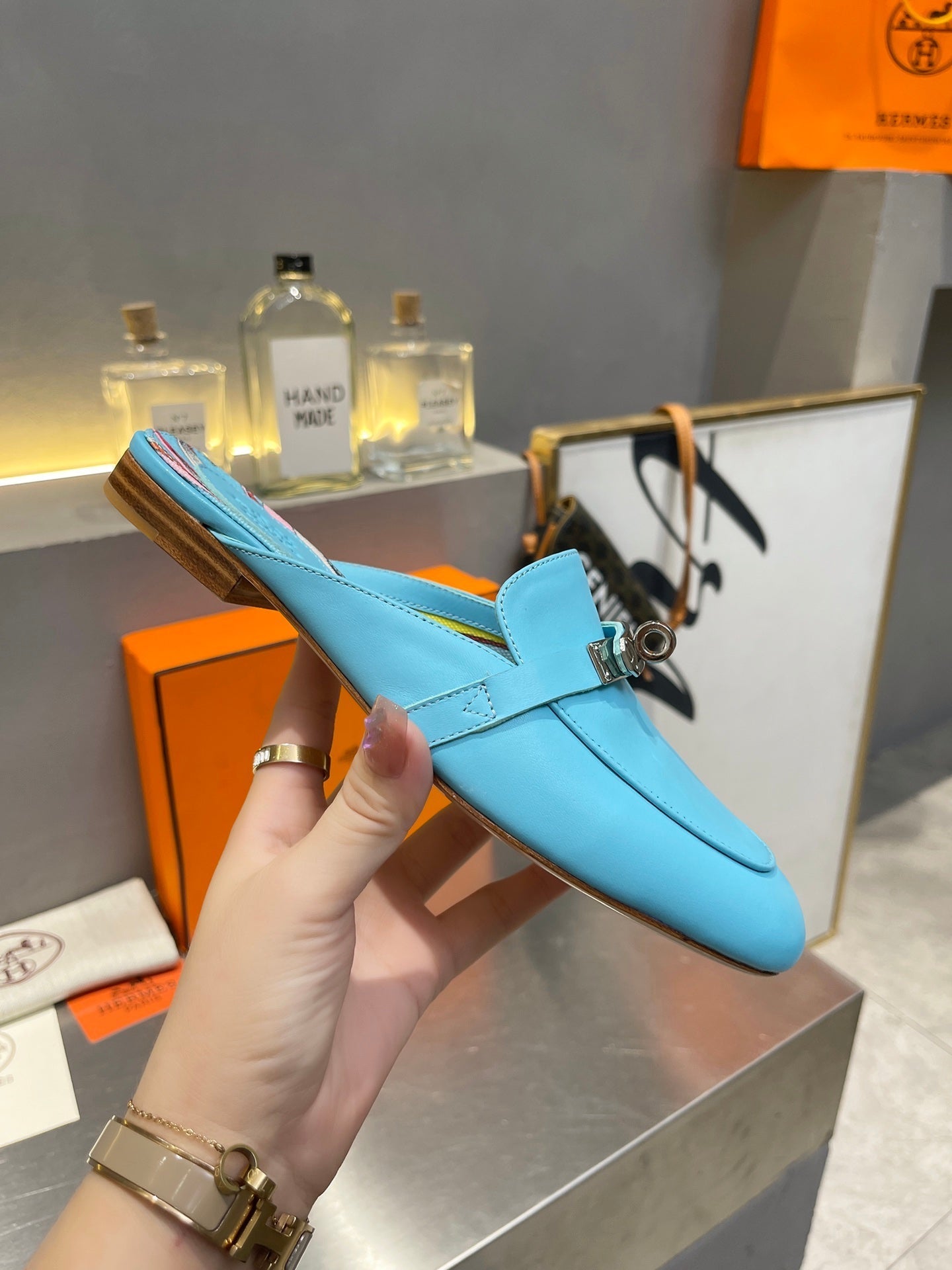 0Z MULE SKY CALFSKIN WITH PATTERN - 图片 5