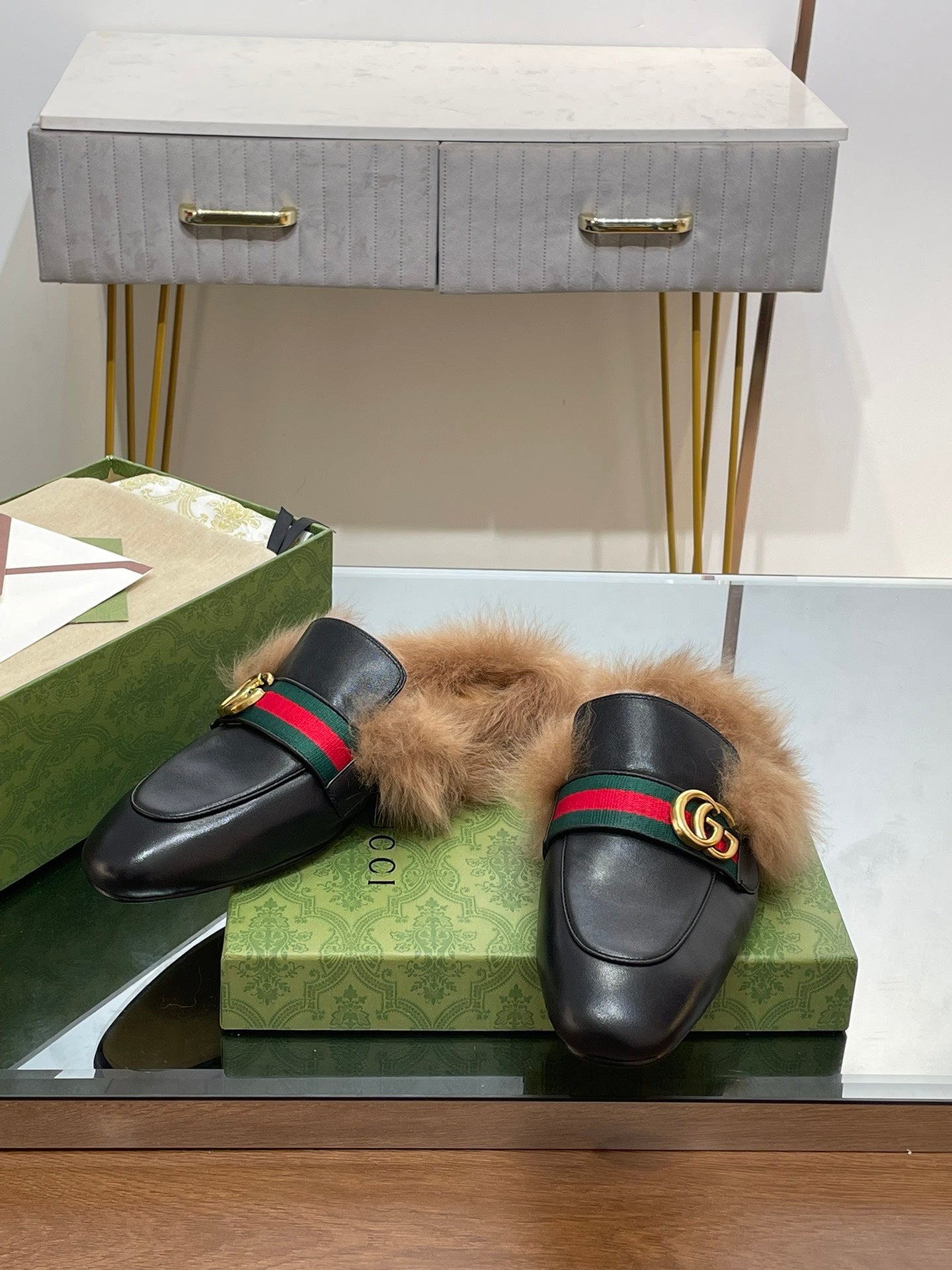 2015 RE-EDITION MEN'S PRINCETOWN IN BLACK CALFSKIN AND LAMB WOOL LINING - 图片 2