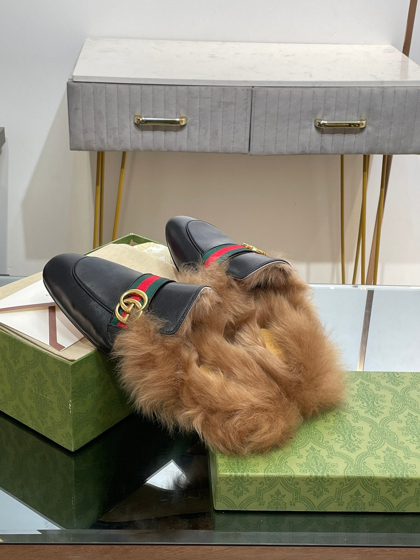 2015 RE-EDITION MEN'S PRINCETOWN IN BLACK CALFSKIN AND LAMB WOOL LINING - 图片 5