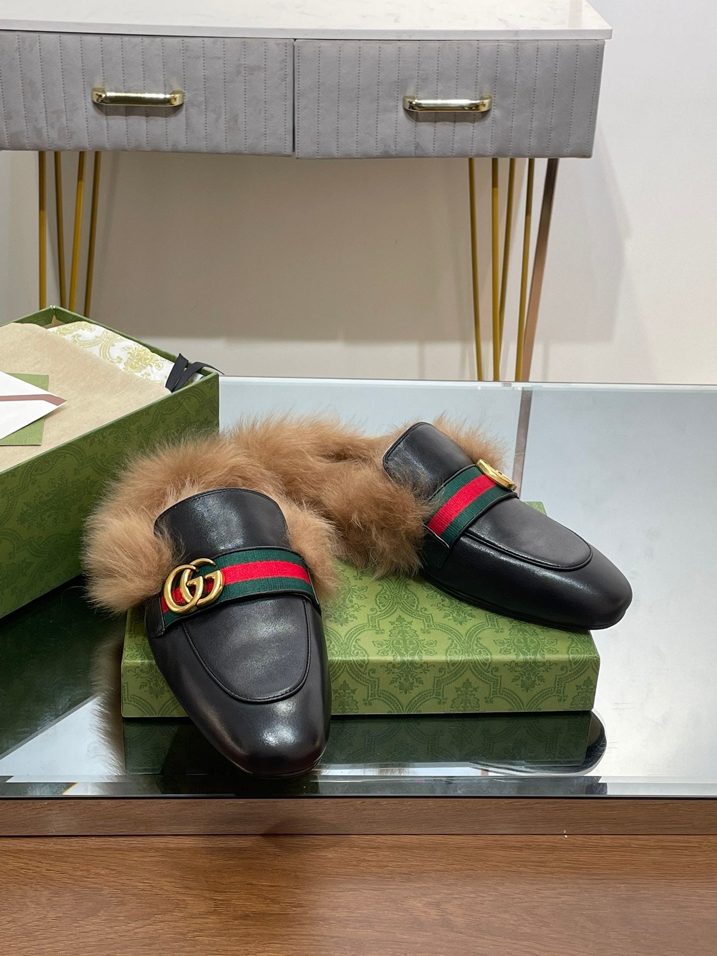 2015 RE-EDITION MEN'S PRINCETOWN IN BLACK CALFSKIN AND LAMB WOOL LINING - 图片 7