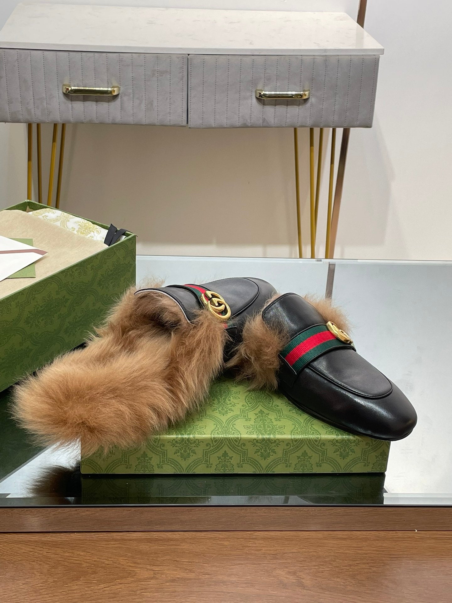 2015 RE-EDITION MEN'S PRINCETOWN IN BLACK CALFSKIN AND LAMB WOOL LINING - 图片 9