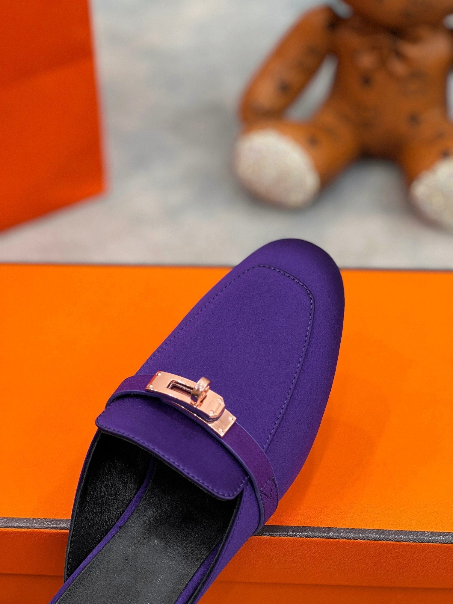 0Z Mule Violet Silk Thick Cloth/Sheepskin - 图片 3