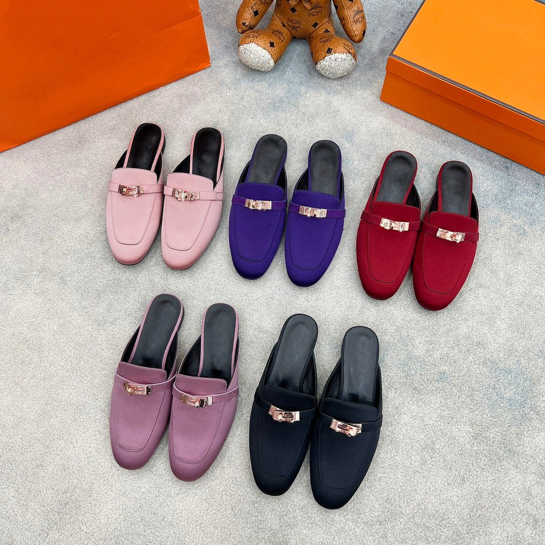 0Z Mule Violet Silk Thick Cloth/Sheepskin - 图片 9