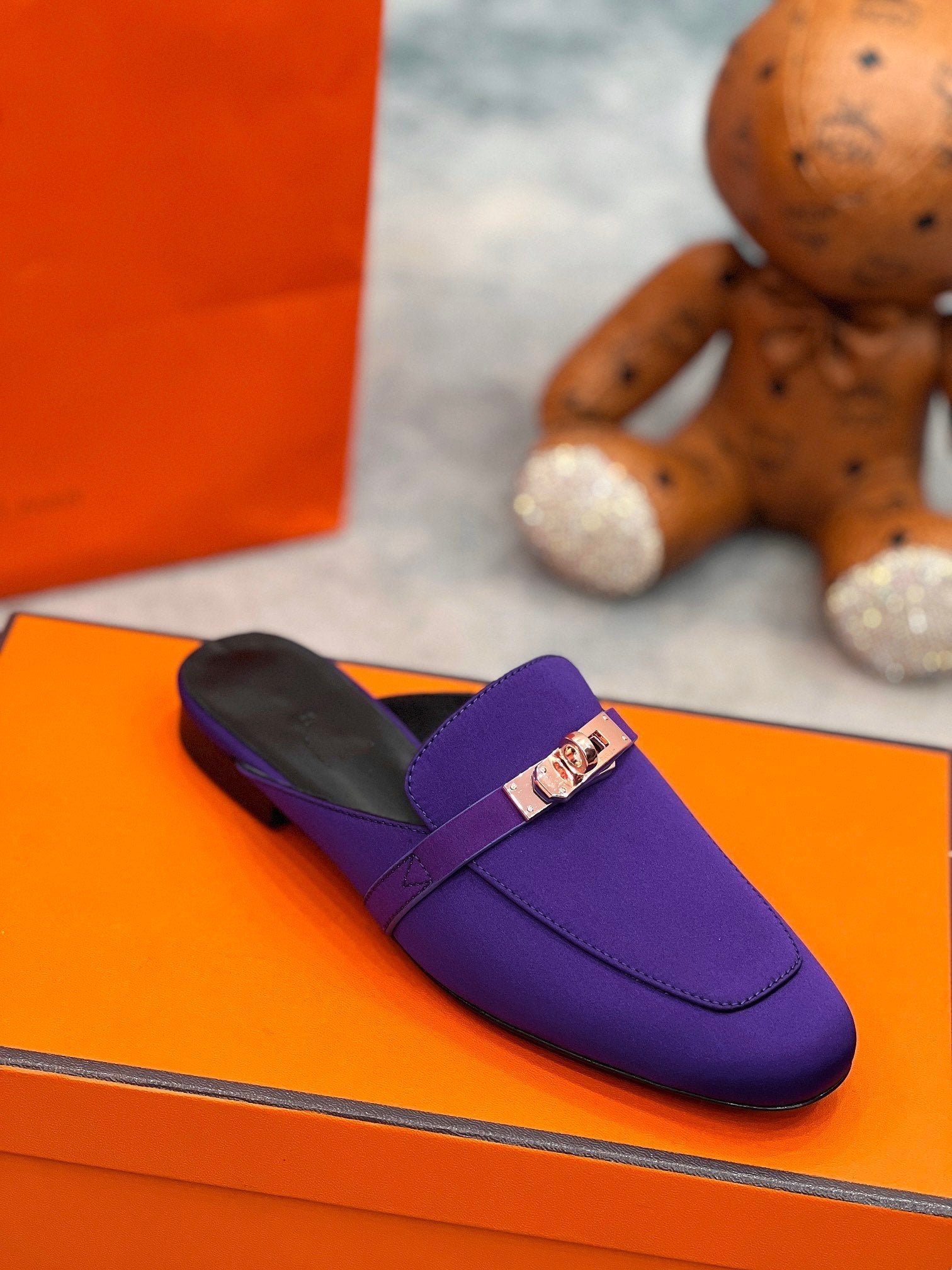 0Z Mule Violet Silk Thick Cloth/Sheepskin - 图片 8