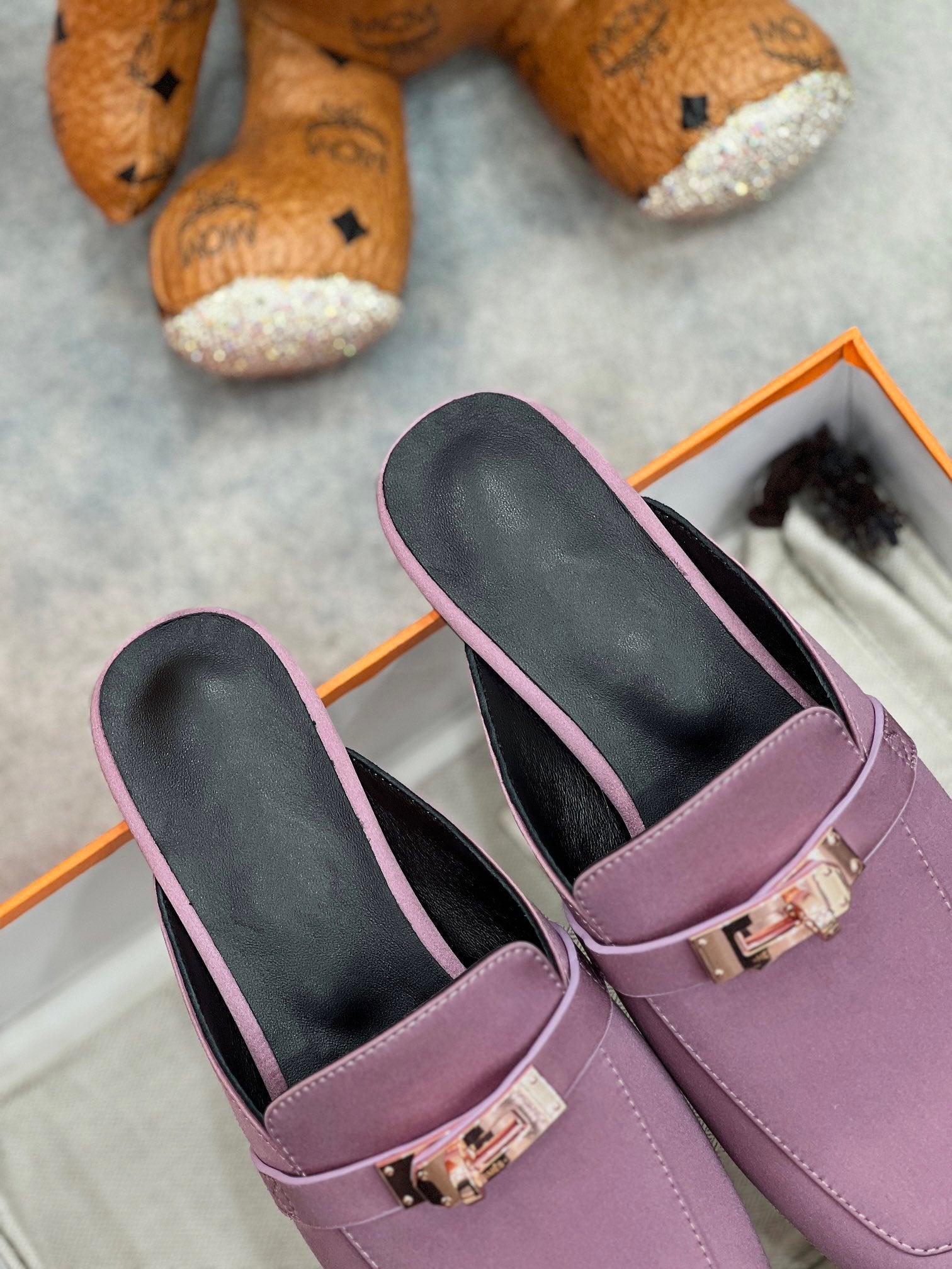 0Z Mule Purple Silk Thick Cloth/Sheepskin - 图片 7
