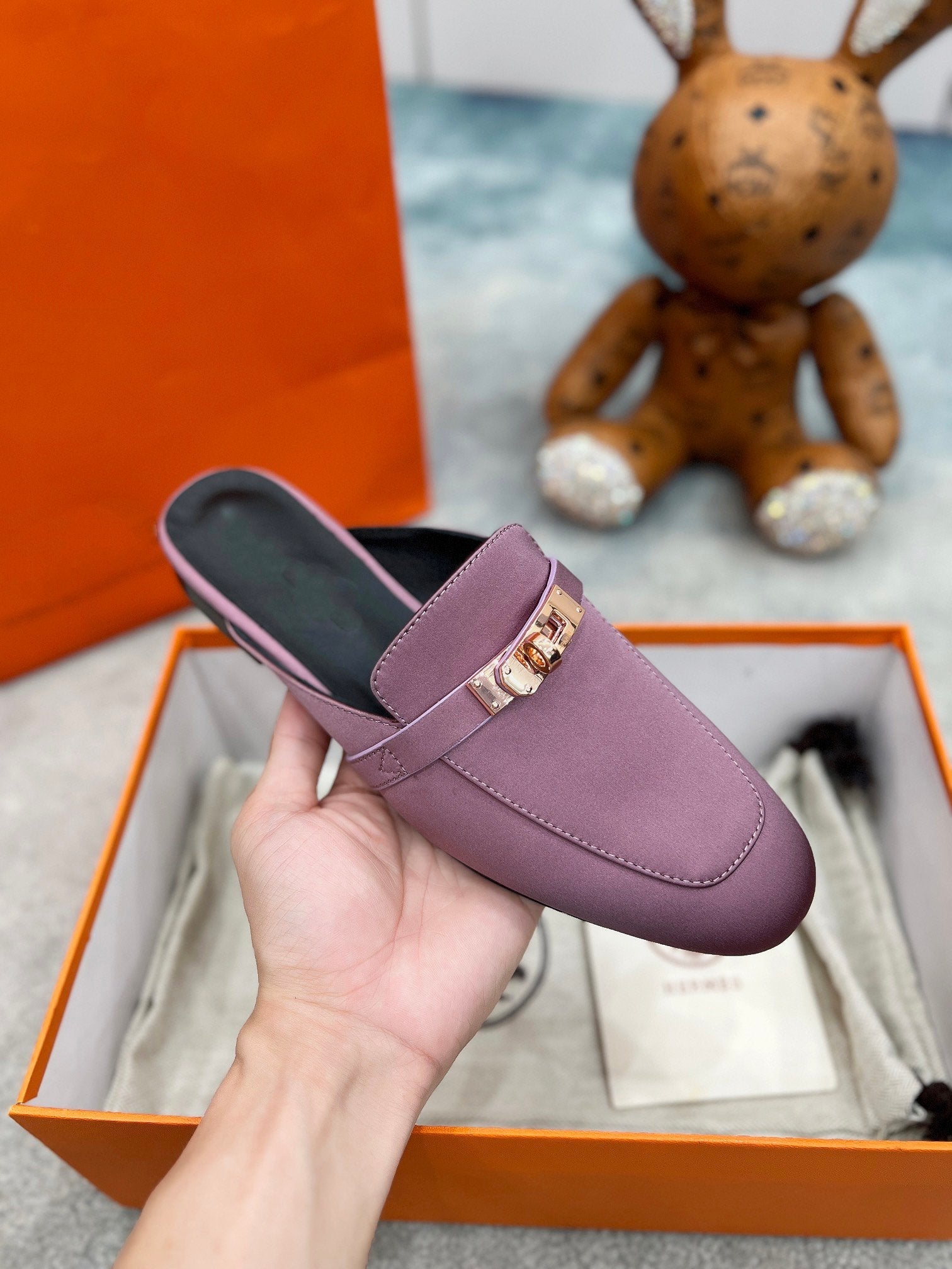 0Z Mule Purple Silk Thick Cloth/Sheepskin - 图片 8