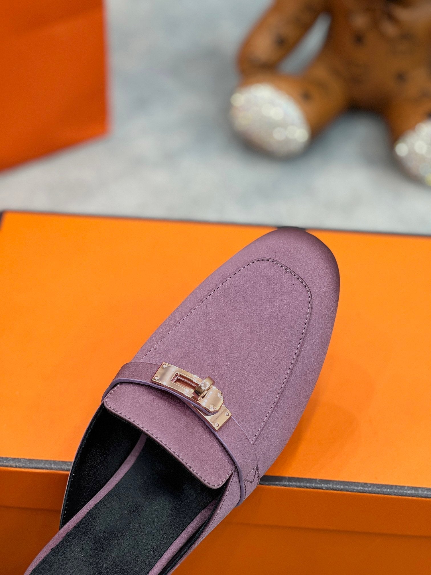 0Z Mule Purple Silk Thick Cloth/Sheepskin - 图片 3