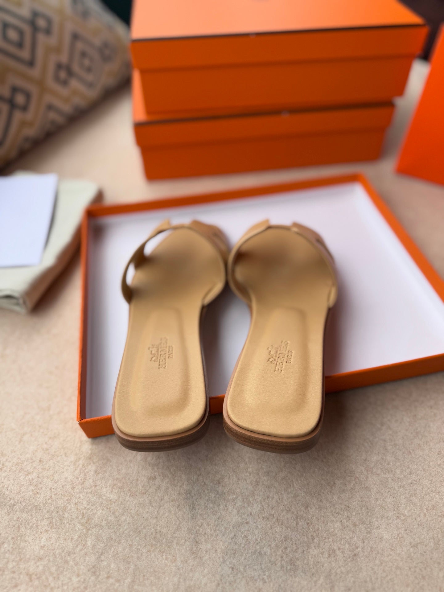 0RAN SANDALS IN TORTILLA BROWN CALFSKIN - 图片 3