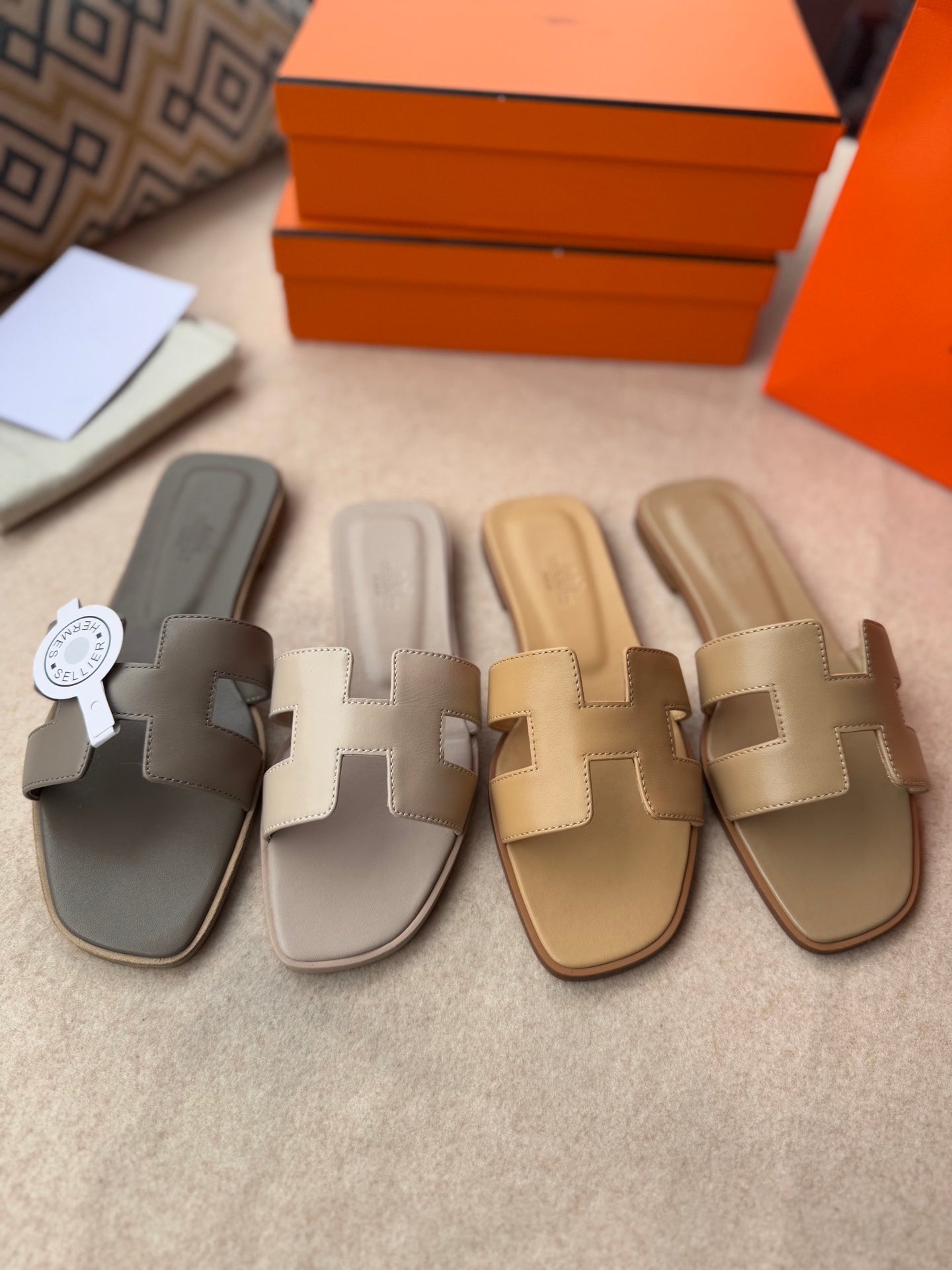 0RAN SANDALS IN TORTILLA BROWN CALFSKIN - 图片 6