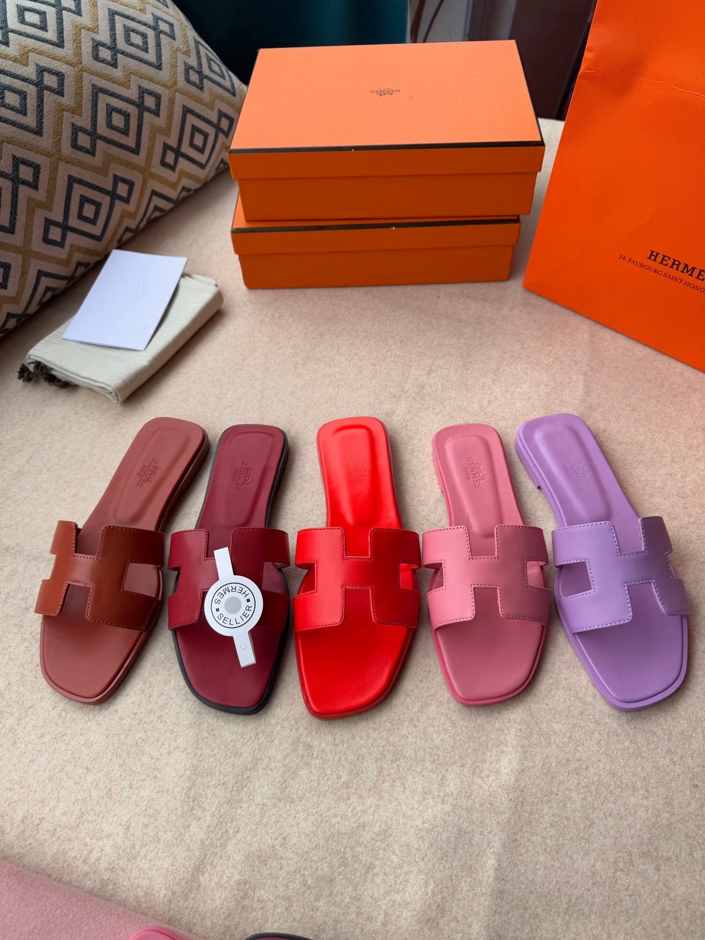 0RAN SANDALS IN LILAC PURPLE CALFSKIN - 图片 10