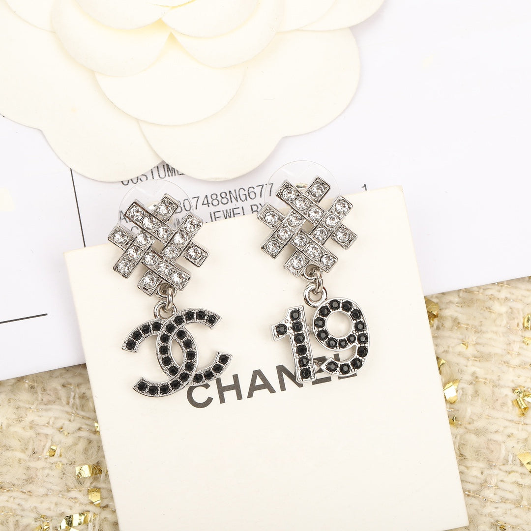 19 DOUBLE C SNOW SILVER EARRINGS - 图片 2