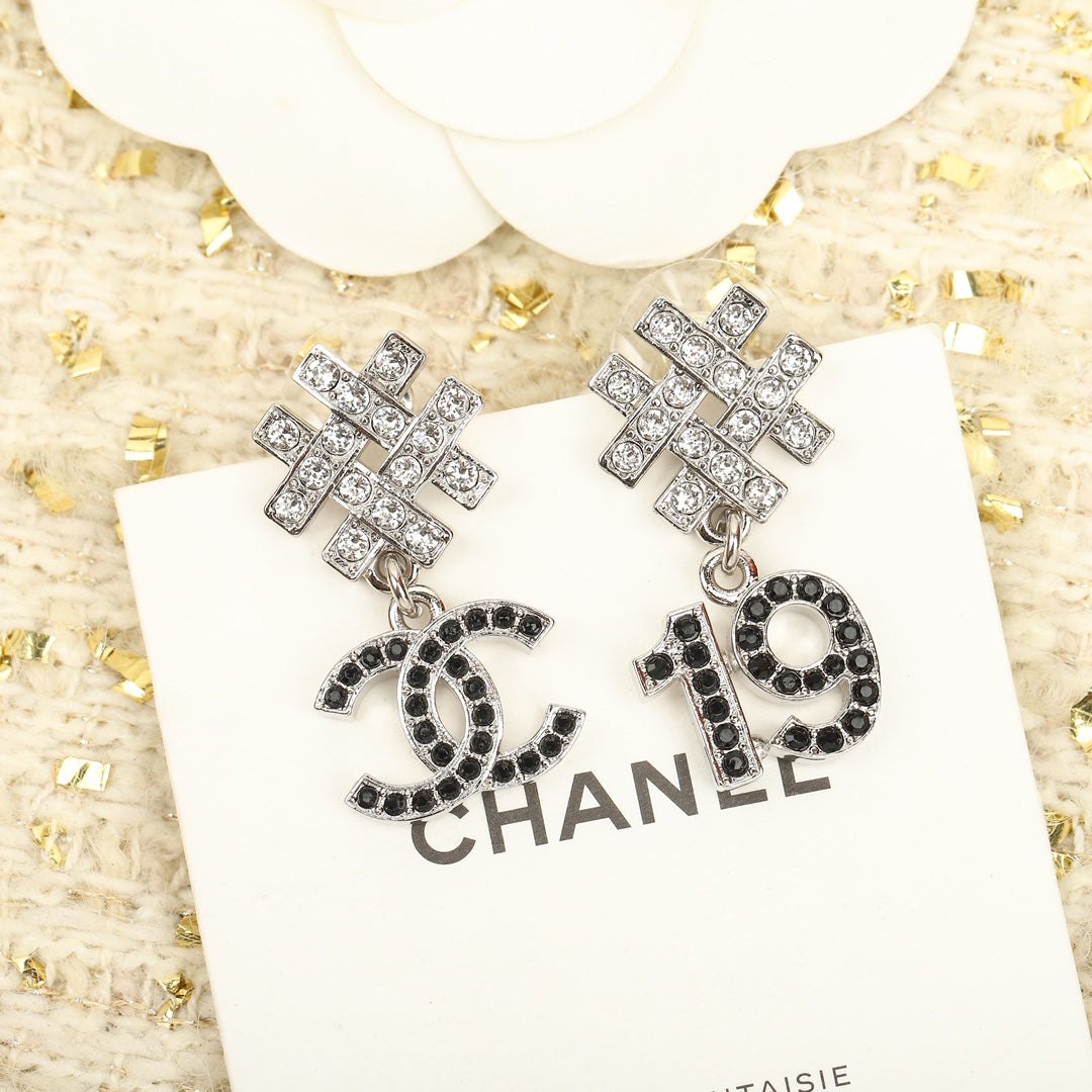 19 DOUBLE C SNOW SILVER EARRINGS - 图片 3