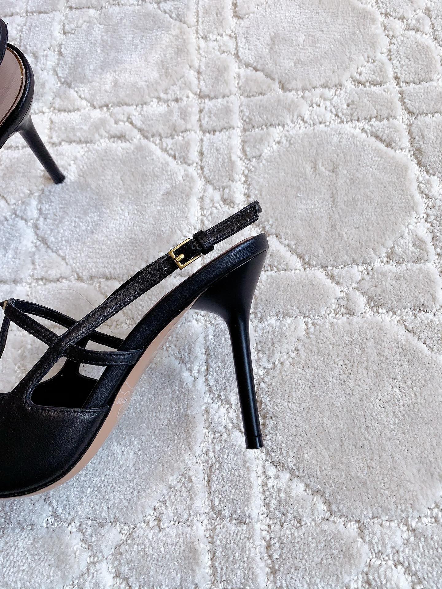 2 Rockstud Slingback 90mm Matte Black - 图片 8